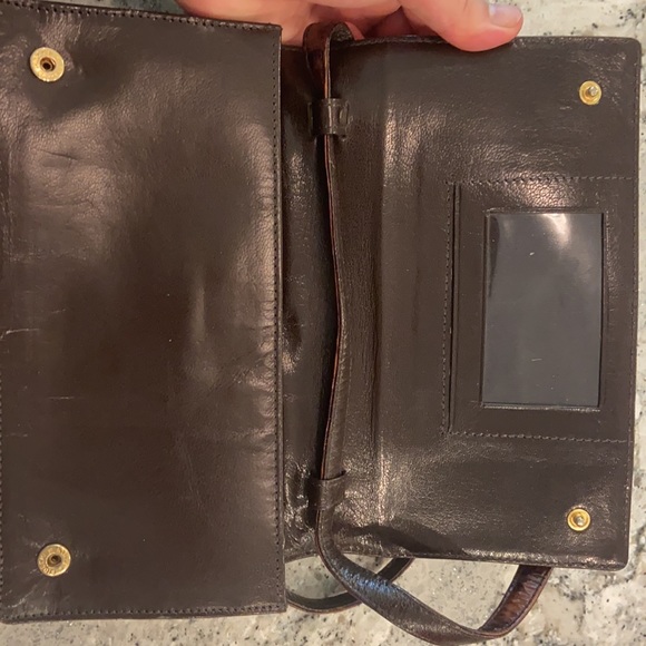 TUSK brown crocodile print cross body bag - Picture 2 of 4